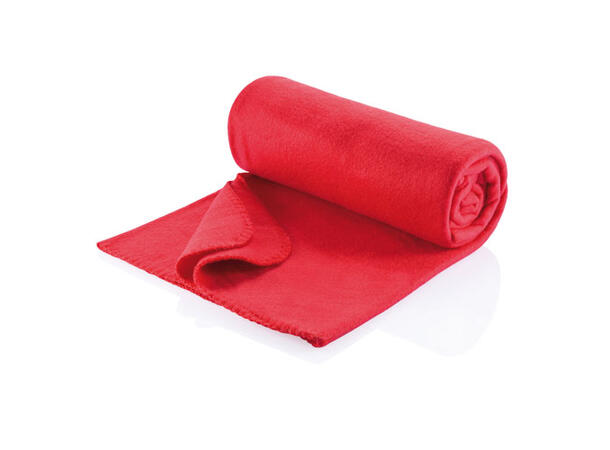 Fleece teppe rød 